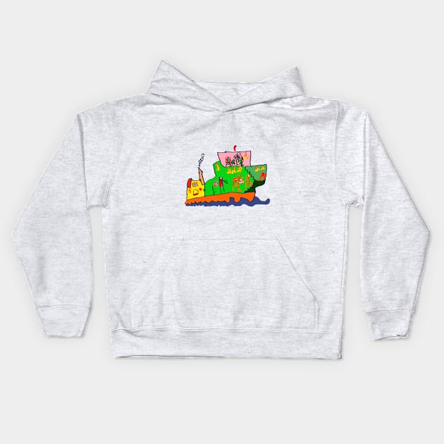 ship Kids Hoodie by Pirino